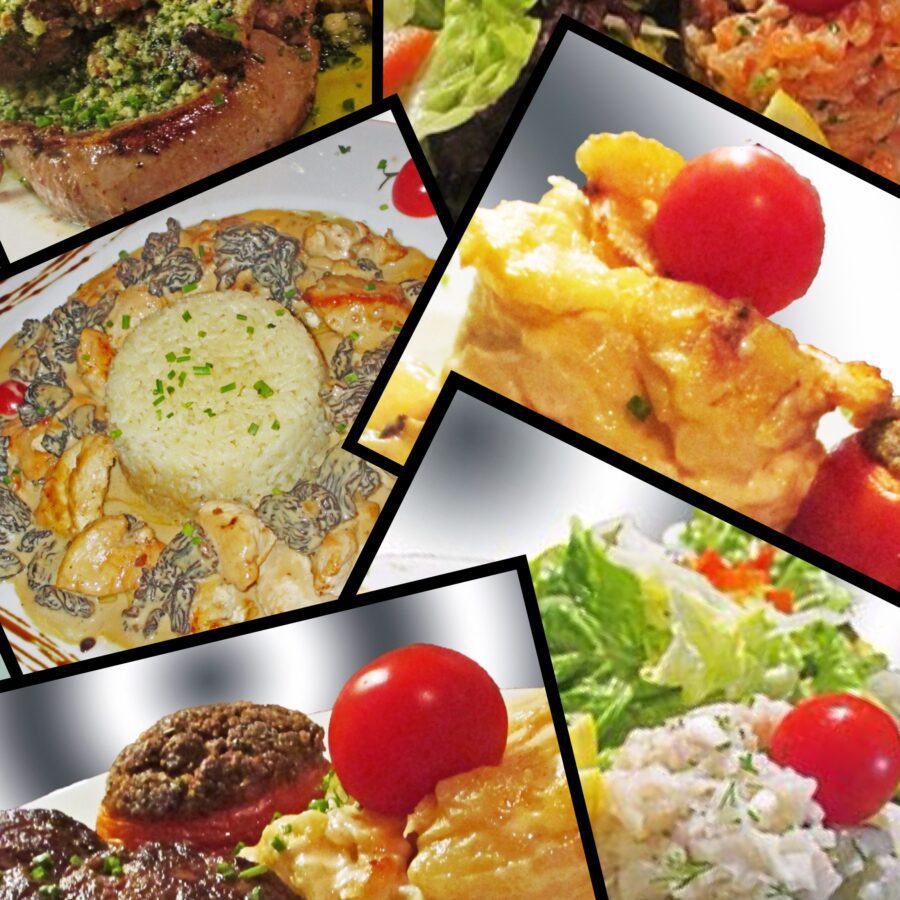 Assortiment de plats variés au restaurant Au Petit Zinc à Lyon