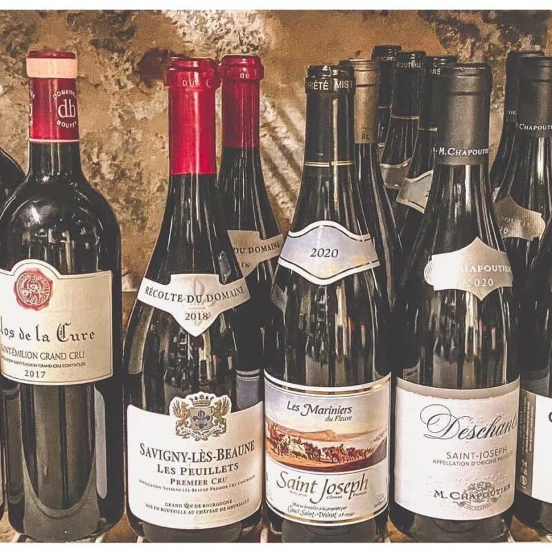 Sélection de vins français servis au restaurant Au Petit Zinc à Lyon